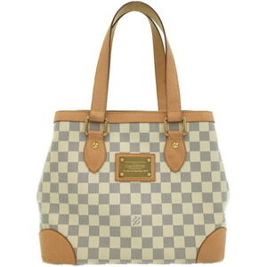 Louis Vuitton Damier Azur White Hampstead Tote Bag